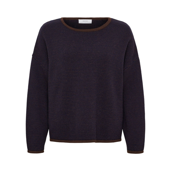 ANNE-MI Aya Merino Wool Jumper in Demitasse/Dark Navy