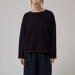 ANNE-MI Aya Merino Wool Jumper in Demitasse/Dark Navy