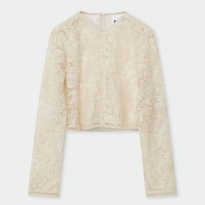 DAY BIRGER ET MIKKELSEN Aaliyah Spring Crochet Top in Pistachio Shell