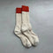 IVY ELLIS The Alder Men’s Crew Length Socks in Rust & Vintage Cream