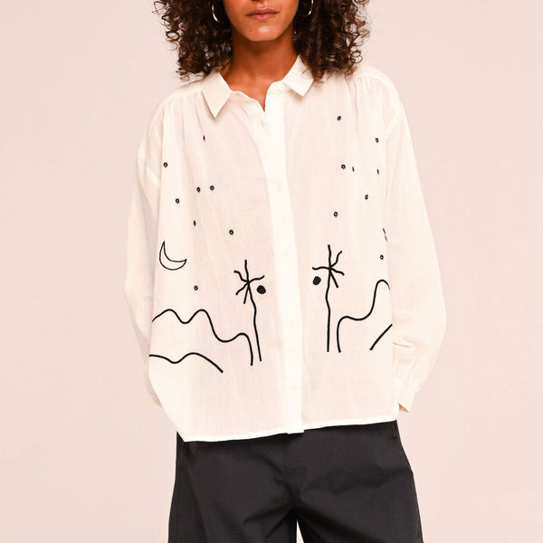 SACRECOEUR Ali Embroidered Shirt in Casa