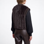 RINO & PELLE Alvita Faux Fur Gilet in Peated