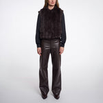 RINO & PELLE Alvita Faux Fur Gilet in Peated