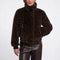 RINO & PELLE Ambra Short Faux Fur Leopard Print Jacket in Brown Leopard