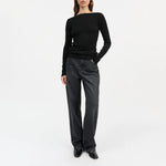 SKALL Amy Wide Neck Blouse in Black