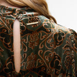 BARBOUR Barbour X Farm Rio Ana Clara Long Sleeve Mini Dress in Pineapple Print