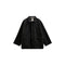 ANERKJENDT Akowen Boiled Wool Overshirt in Caviar