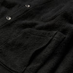 ANERKJENDT Akowen Boiled Wool Overshirt in Caviar