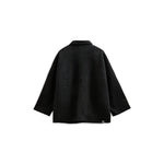 ANERKJENDT Akowen Boiled Wool Overshirt in Caviar