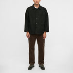 ANERKJENDT Akowen Boiled Wool Overshirt in Caviar