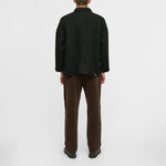 ANERKJENDT Akowen Boiled Wool Overshirt in Caviar