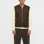 ANERKJENDT Akrobin Boiled Wool Gilet in Delicioso