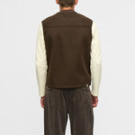 ANERKJENDT Akrobin Boiled Wool Gilet in Delicioso