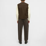 ANERKJENDT Akrobin Boiled Wool Gilet in Delicioso