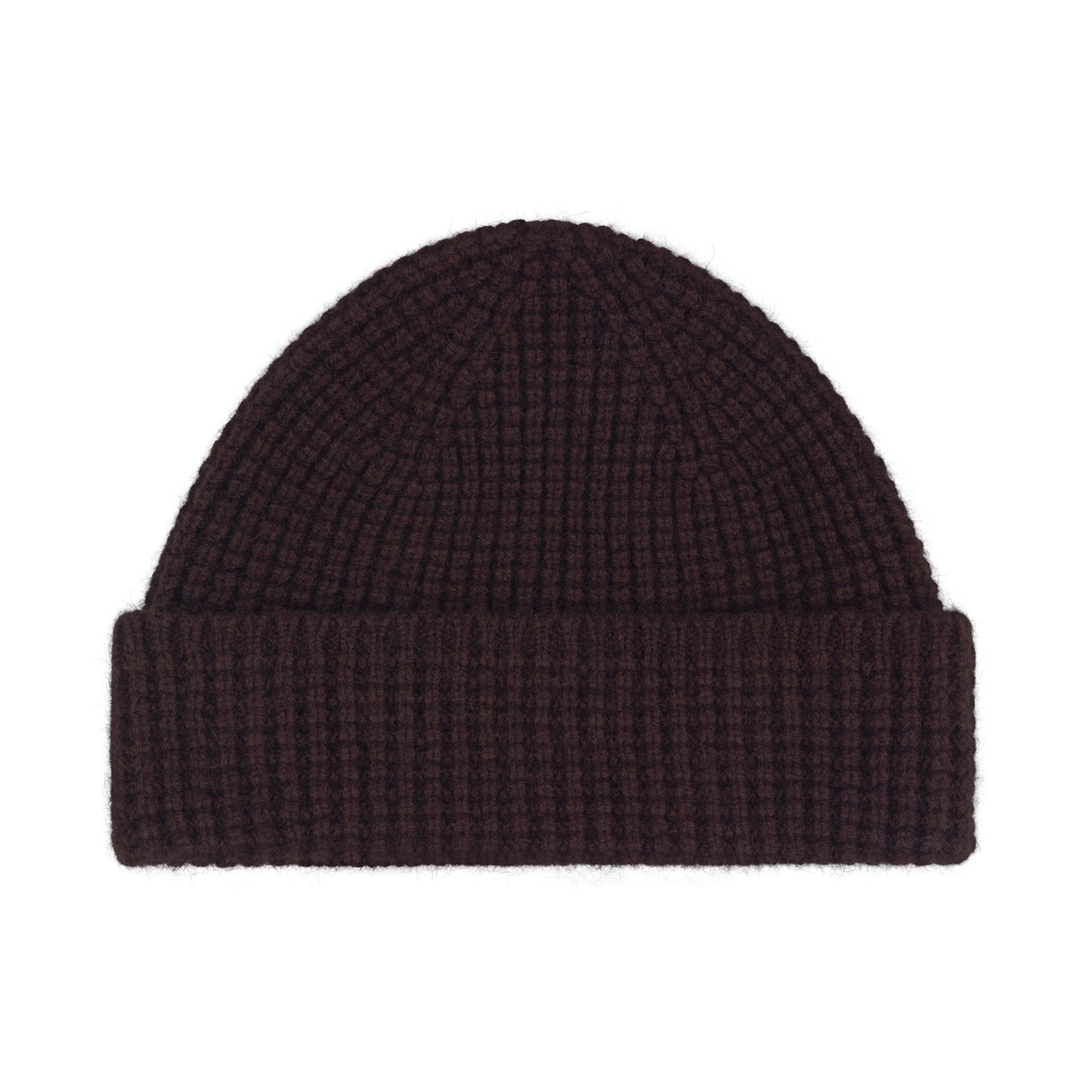 QUINTON & CHADWICK Angora Tuck Stitch Beanie in Ebony