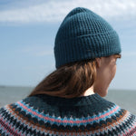 QUINTON & CHADWICK Angora Tuck Stitch Beanie in Shrub