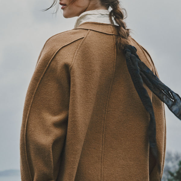 ANNE-MI Bay Long Trenchcoat in Ermine