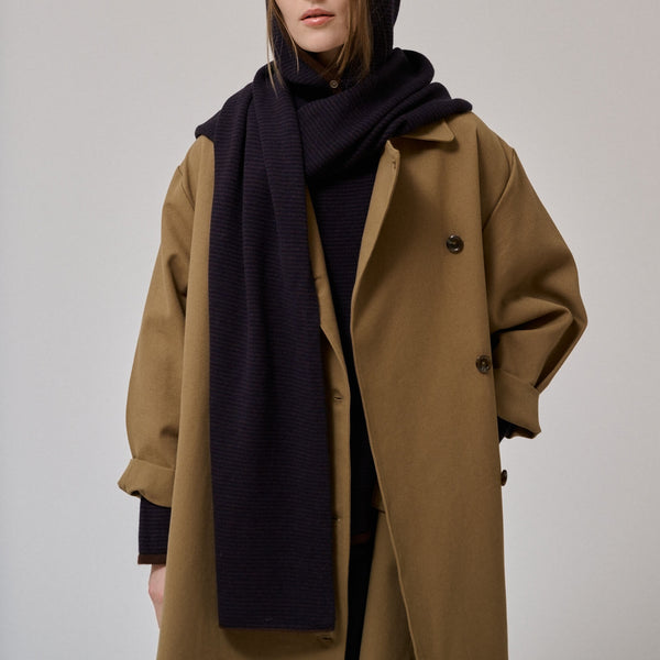 ANNE-MI Bay Long Trenchcoat in Ermine