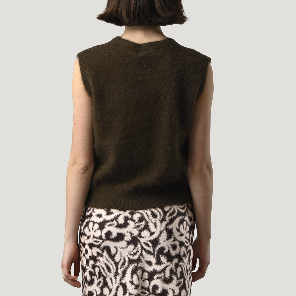 ORFEO Anselme Button Up Tank in Khaki