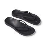 ARCHIES Arch Support Flip Flops in Black