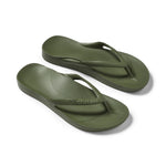 ARCHIES Arch Support Flip Flops in Olive