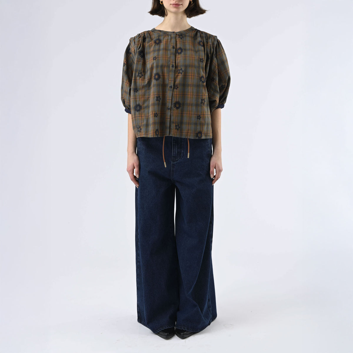 ORFEO Arizona Blouse in Brown Tiles