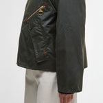 BARBOUR Arlene Wax Jacket in Fern/Ancient Tartan