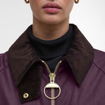 BARBOUR Arlene Wax Jacket in Merlot/Muted Tartan