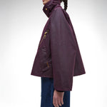 BARBOUR Arlene Wax Jacket in Merlot/Muted Tartan