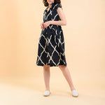 HANDPRINT DREAM APPAREL Arlington Dress in Odyssey Black
