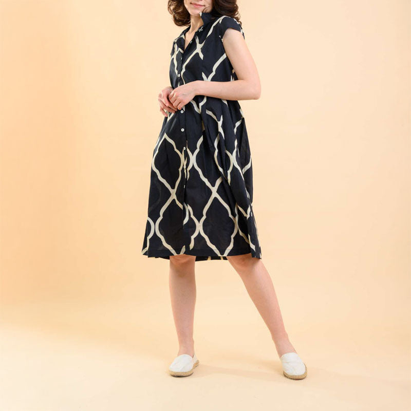 HANDPRINT DREAM APPAREL Arlington Dress in Odyssey Black