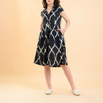 HANDPRINT DREAM APPAREL Arlington Dress in Odyssey Black