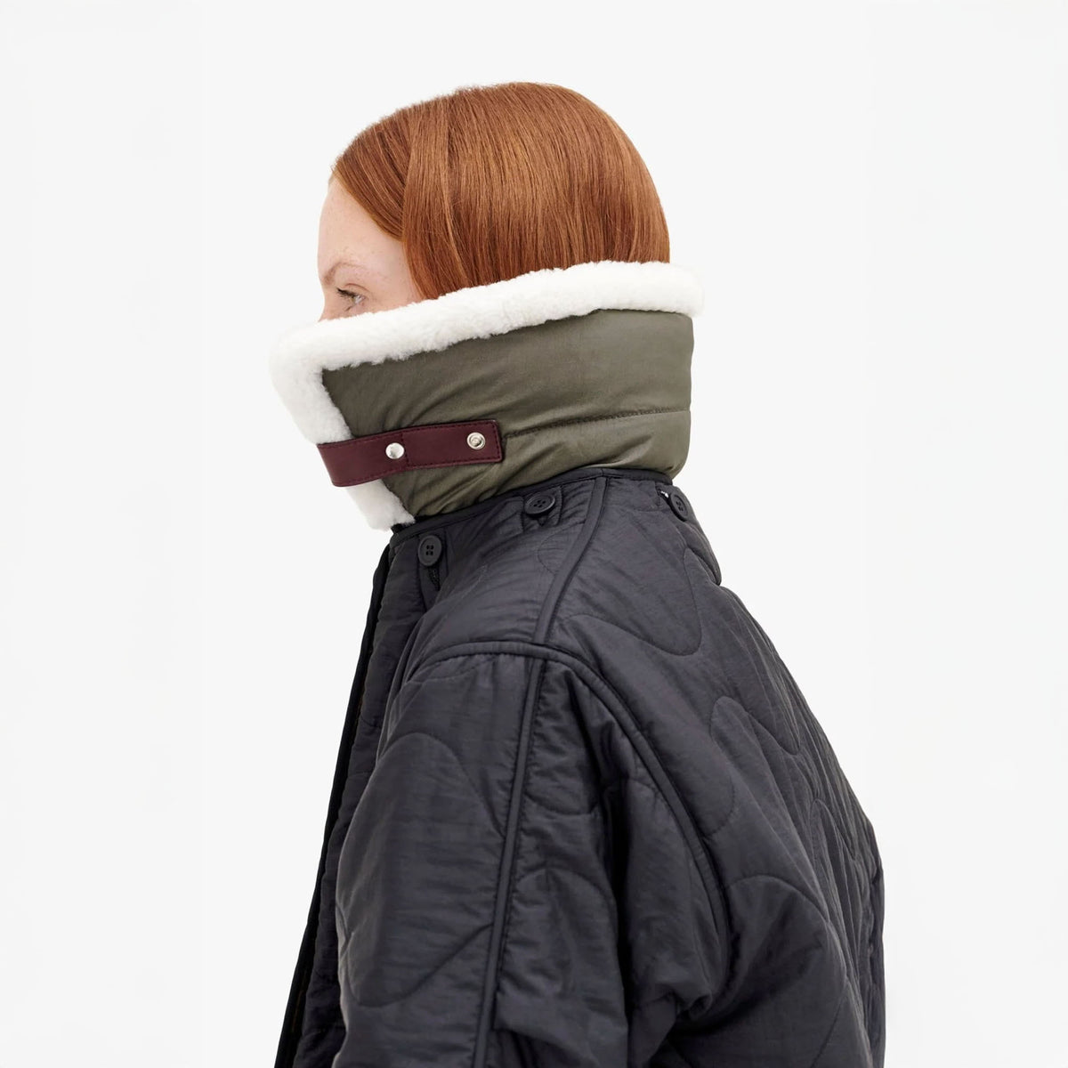 MARFA STANCE Aviator Collar in Natural/Olive
