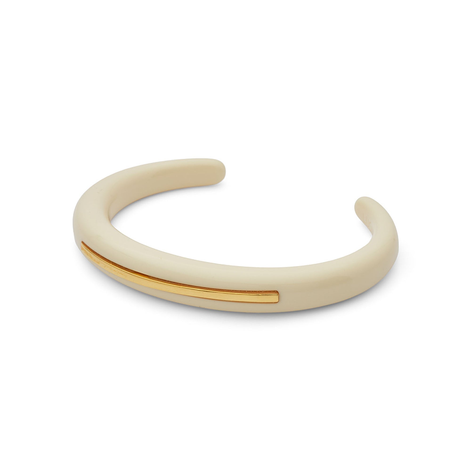 LUCAS JACK Resin Bangle in Ivory White | Collen & Clare