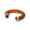 LUCAS JACK Tiger Eye Round Resin Bangle in Tortoiseshell