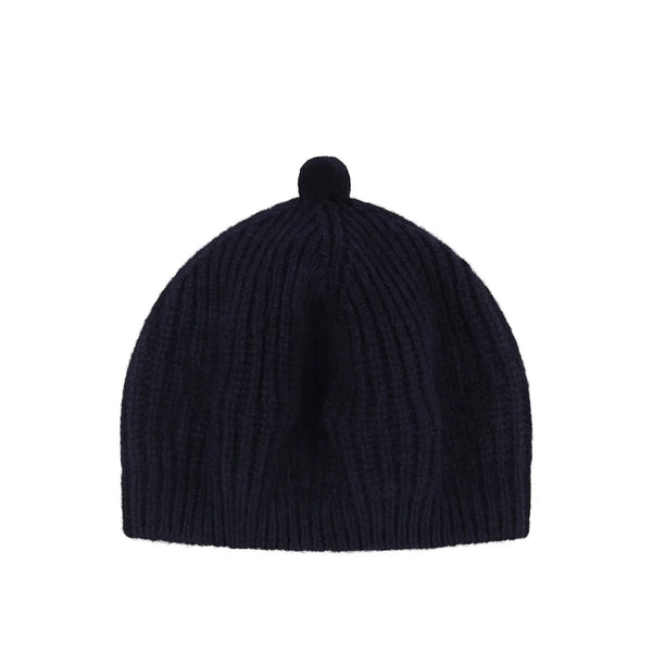 QUINTON & CHADWICK Stitch Interest Beret in Navy