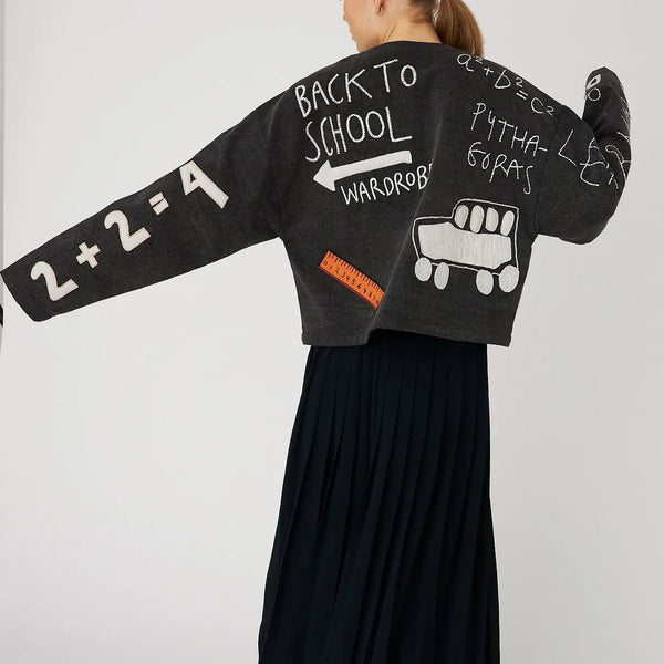STELLA NOVA Chalk Board Jacket in Almost Black
