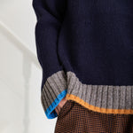 BONTE Bailey Jumper in Navy/Multi