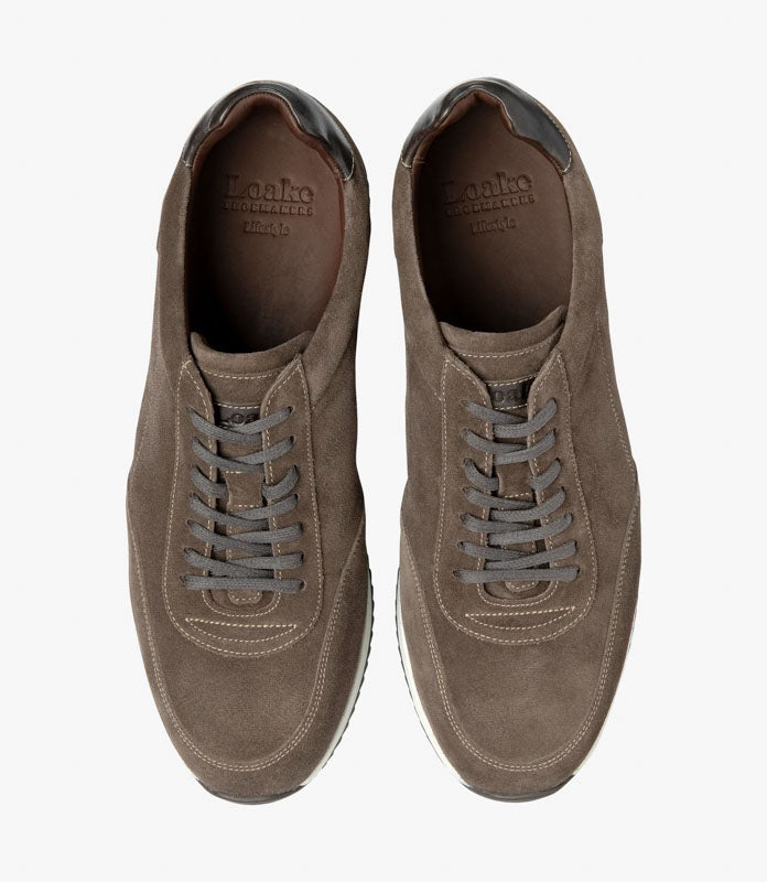 LOAKE Bannister Trainers in Anthracite Suede