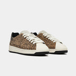 D.A.T.E Base Mixed Sneakers in Leopard