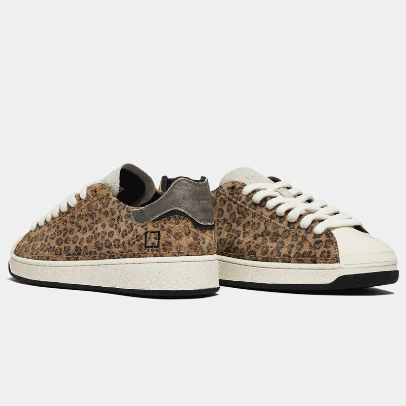 D.A.T.E Base Mixed Sneakers in Leopard