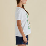 BETTY BASICS Ellia Crew Tee in Paradise Beach Print
