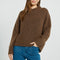BETTY BASICS Lola High Neck Jumper in Chocolate