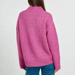 BETTY BASICS Lola High Neck Jumper in Mulberry