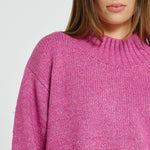 BETTY BASICS Lola High Neck Jumper in Mulberry