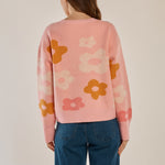 BETTY BASICS Leonie Jacquard Flowers Jumper in Pink