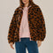 BETTY BASICS Jayne Fleece Animal Print Jacket in Animal/Pink