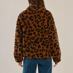 BETTY BASICS Jayne Fleece Animal Print Jacket in Animal/Pink