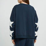 BETTY BASICS Saskia Star Detail Sweatshirt in Navy