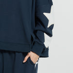 BETTY BASICS Saskia Star Detail Sweatshirt in Navy